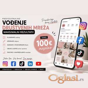 Vođenje društvenih mreža – 100 € mesečno